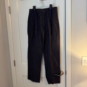 Prada Mens Made in Italy Cotton Nylon Micro Check Straight Leg Trousers Black 50